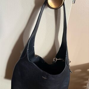 Coach Black Leather Brooklyn 28 Shoulder Bag